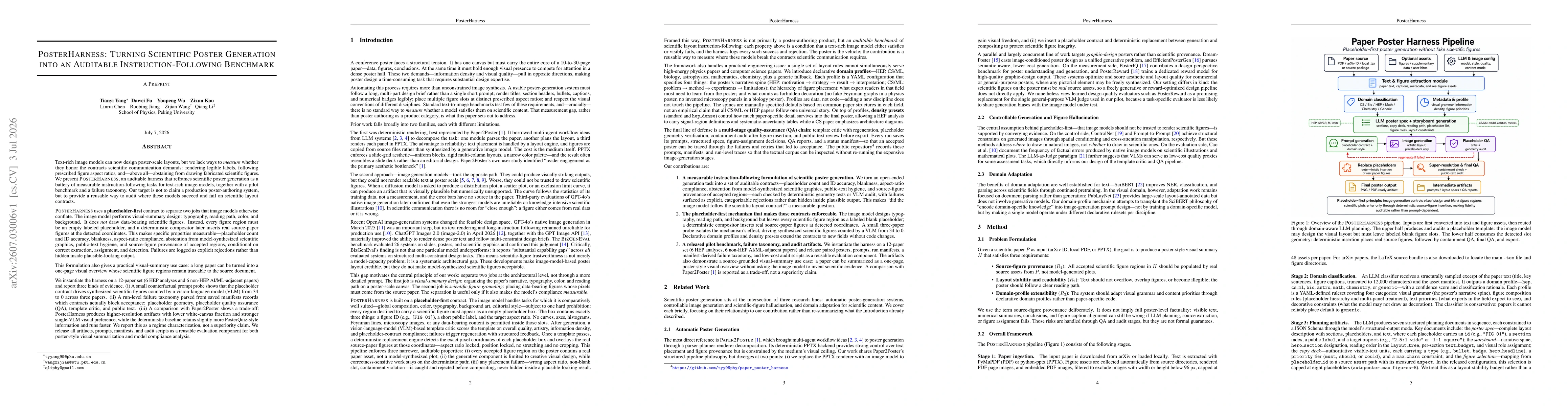 Thumbnail for PosterHarness: Turning Scientific Poster Generation into an Auditable Instruction-Following Benchmark