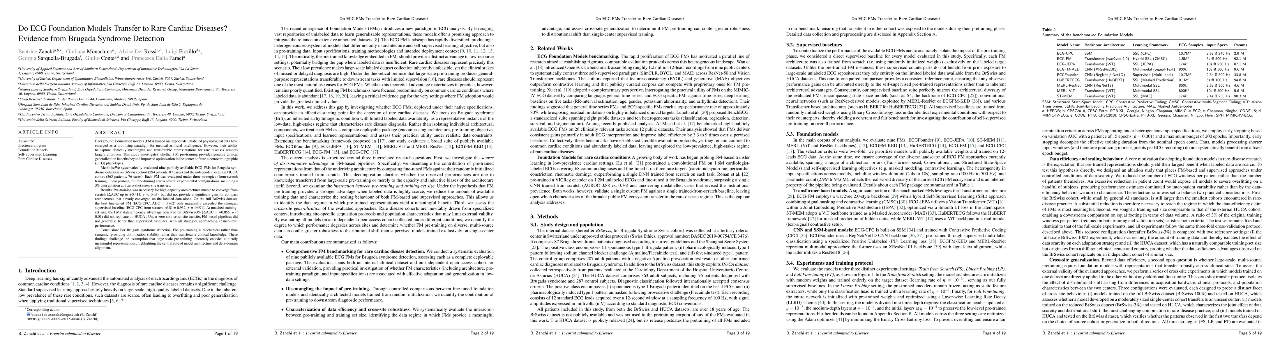 Thumbnail for Do ECG Foundation Models Transfer to Rare Cardiac Diseases? Evidence from Brugada Syndrome Detection