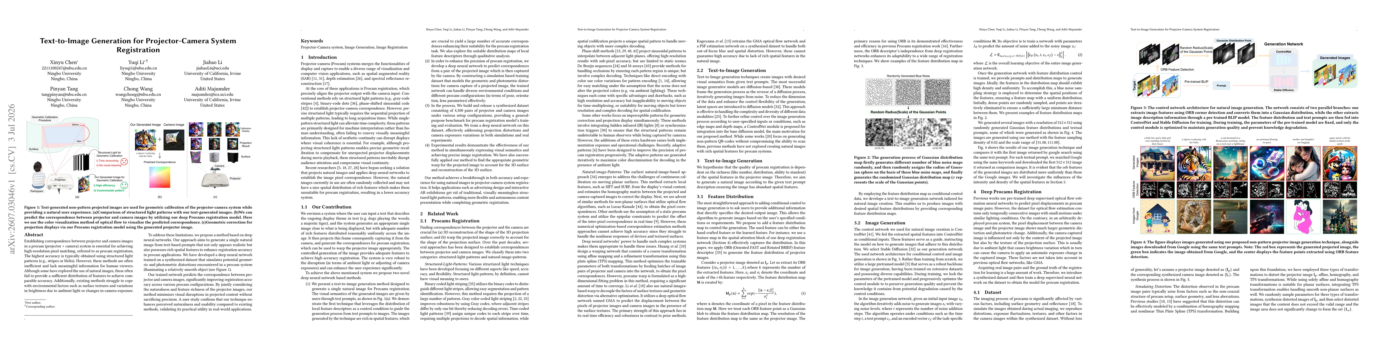Thumbnail for Text-to-Image Generation for Projector-Camera System Registration