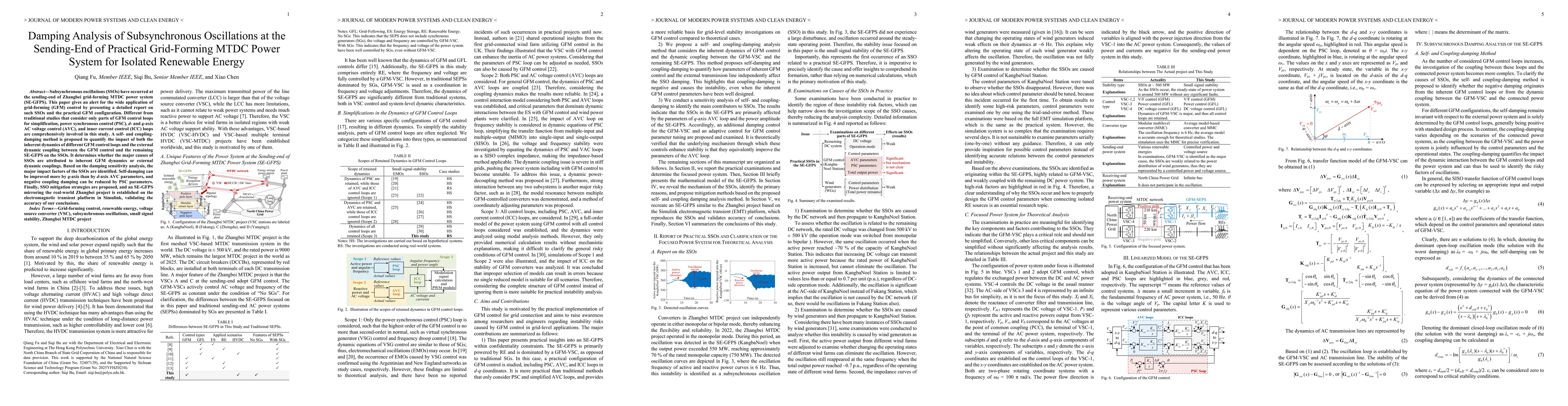 Thumbnail for Damping Analysis of Subsynchronous Oscillations at the Sending-End of Practical Grid-Forming MTDC Power System for Isolated Renewable Energy