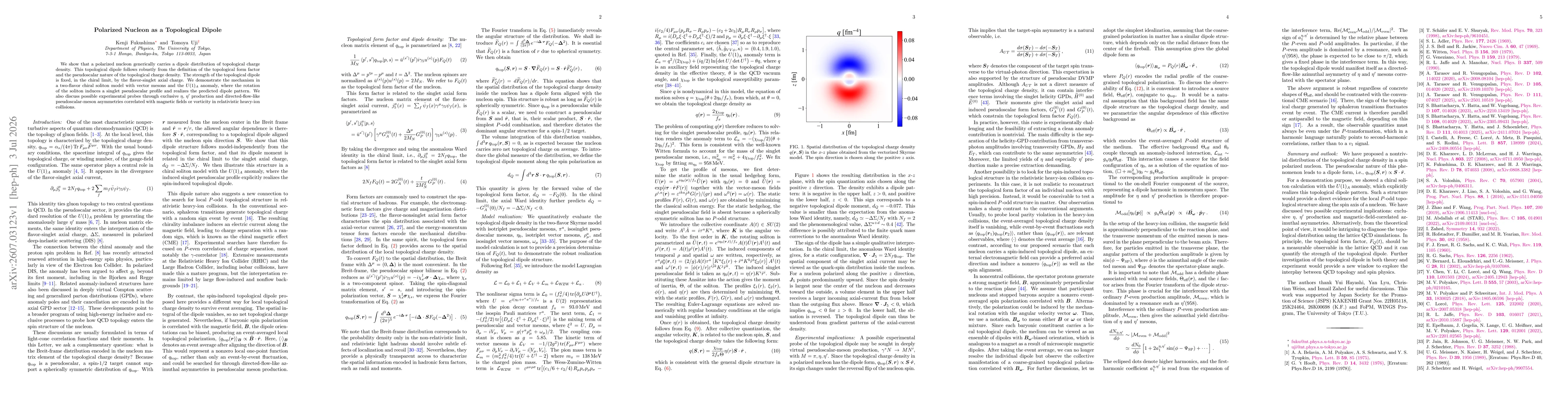 Thumbnail for Polarized Nucleon as a Topological Dipole