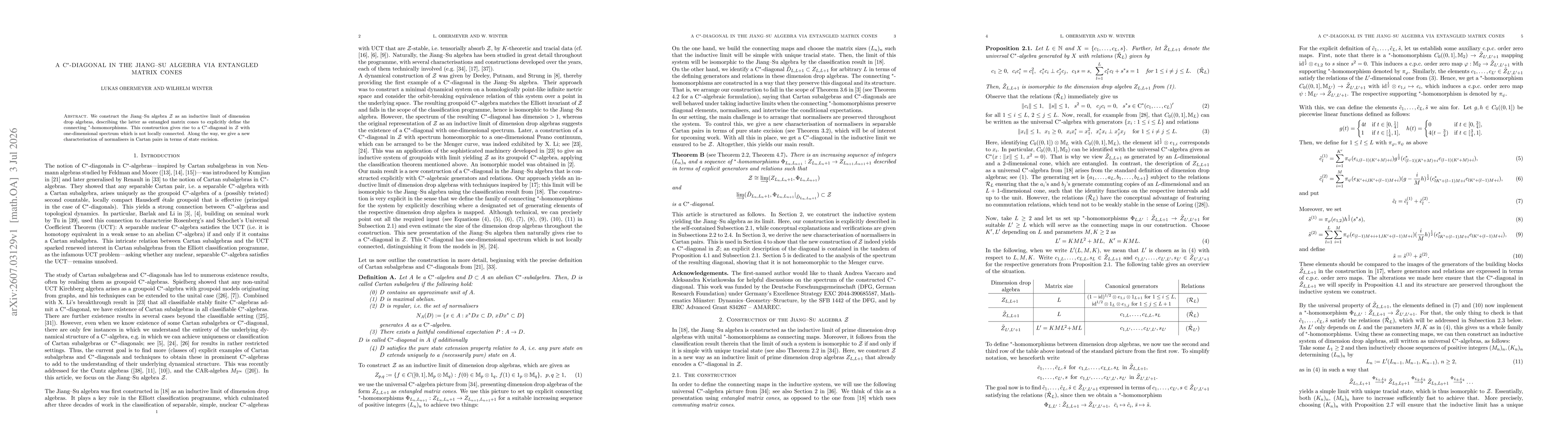 Thumbnail for A C*-diagonal in the Jiang-Su algebra via entangled matrix cones