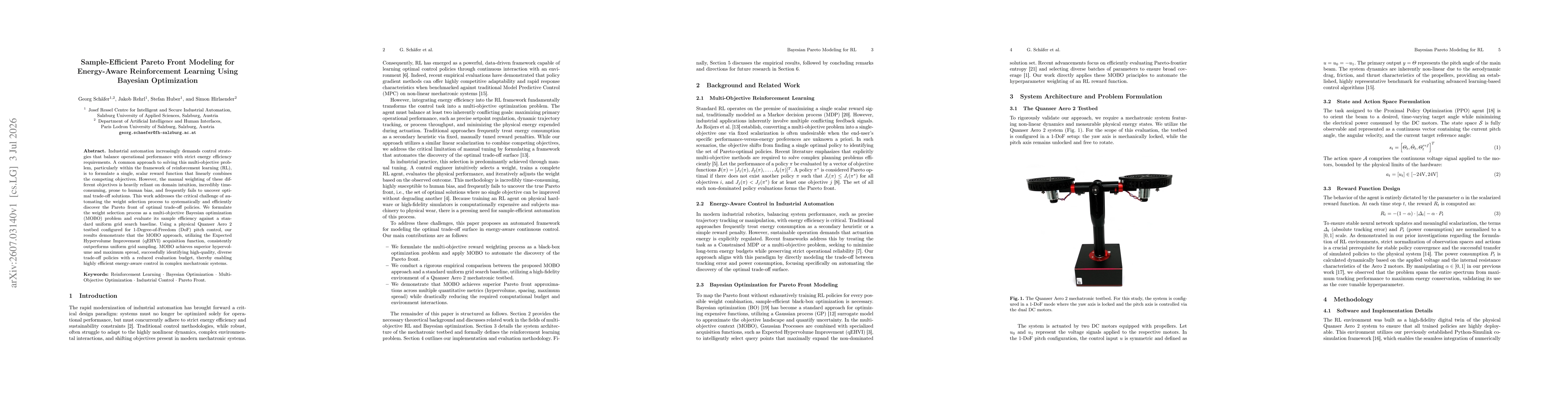 Thumbnail for Sample-Efficient Pareto Front Modeling for Energy-Aware Reinforcement Learning Using Bayesian Optimization