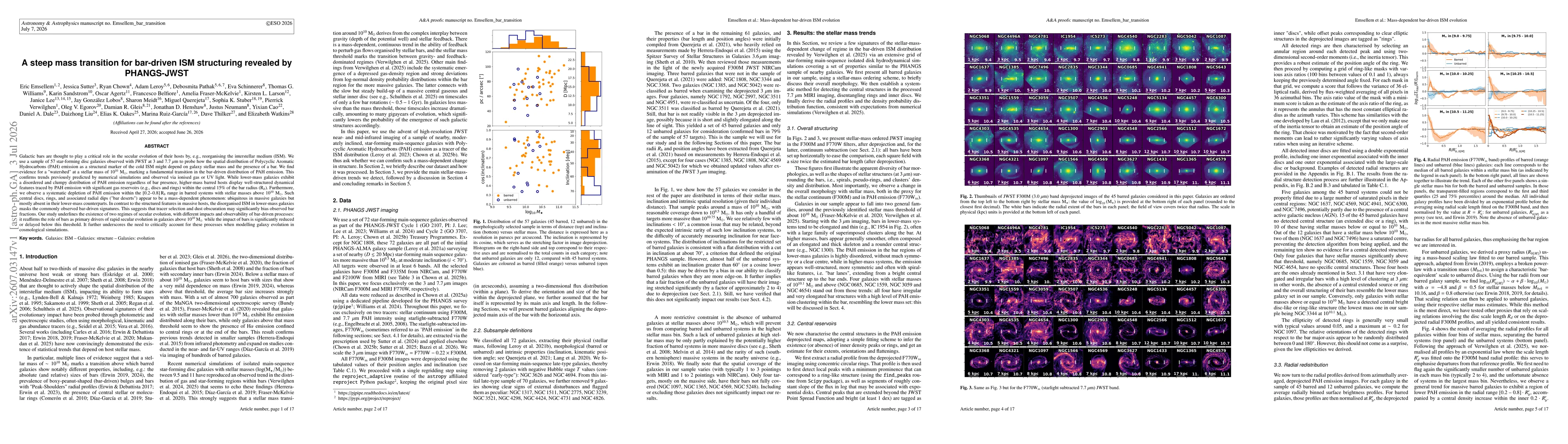 Thumbnail for A steep mass transition for bar-driven ISM structuring revealed by PHANGS-JWST