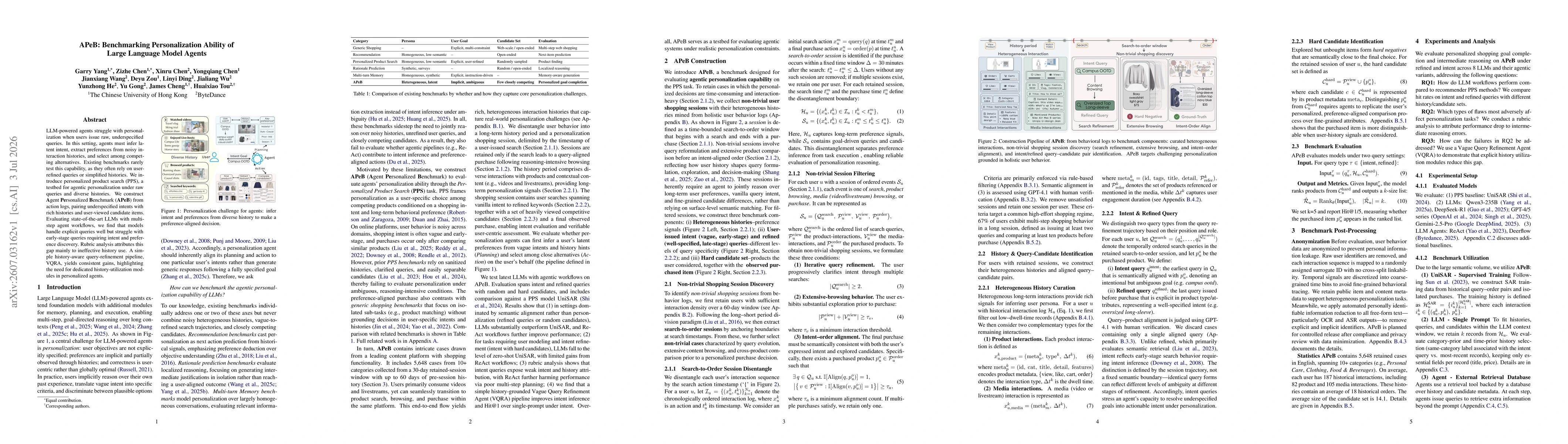 Thumbnail for APeB: Benchmarking Personalization Ability of Large Language Model Agents