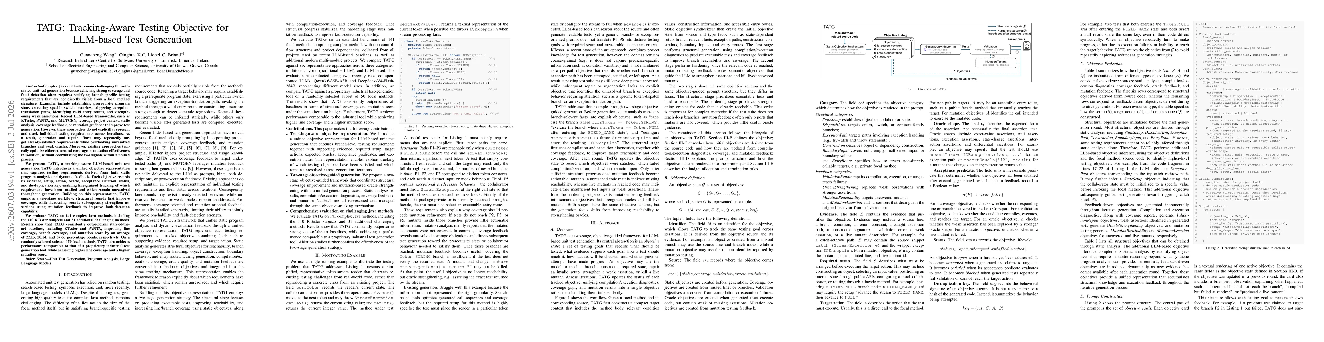 Thumbnail for TATG: Tracking-Aware Testing Objective for LLM-based Test Generation