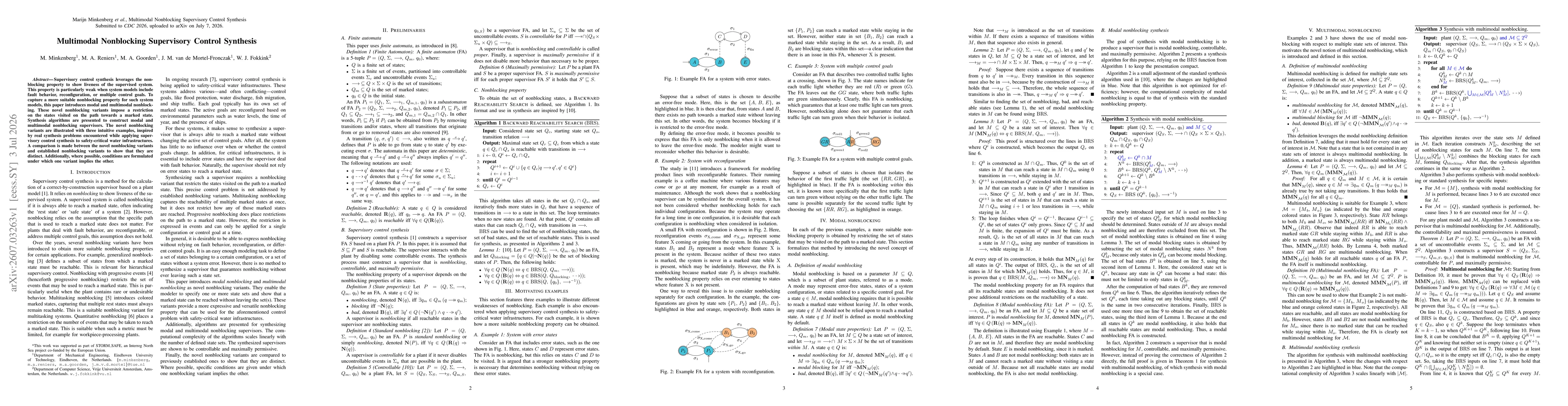 Thumbnail for Multimodal Nonblocking Supervisory Control Synthesis