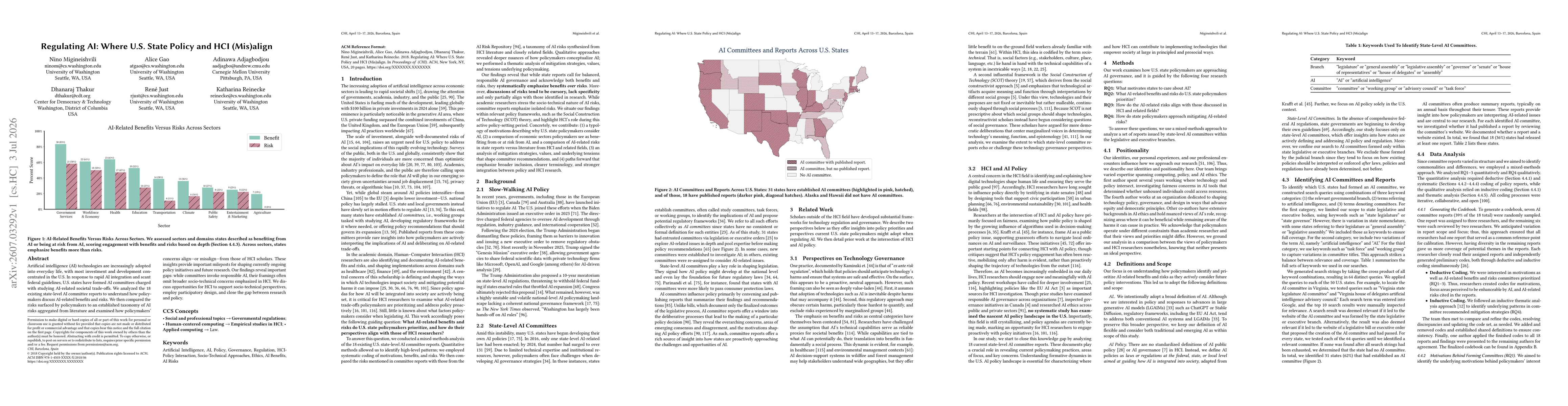 Thumbnail for Regulating AI: Where U.S. State Policy and HCI (Mis)align