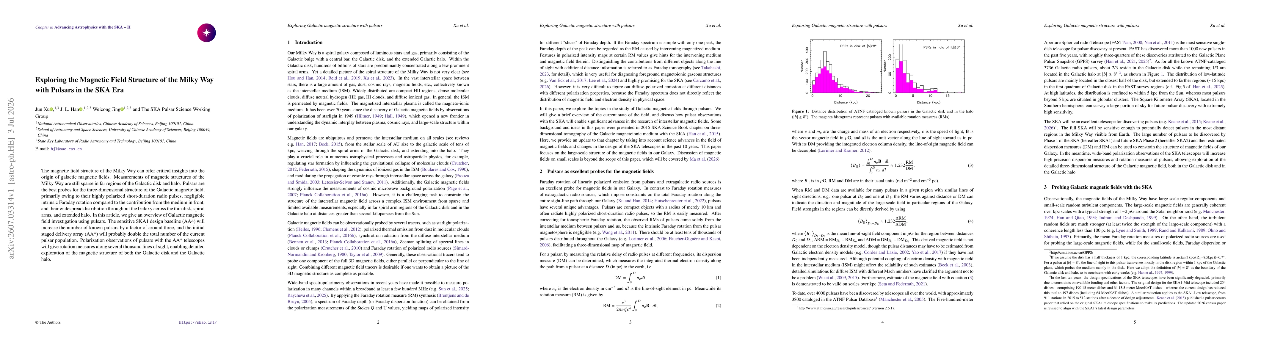 Thumbnail for Exploring the Magnetic Field Structure of the Milky Way with Pulsars in the SKA Era