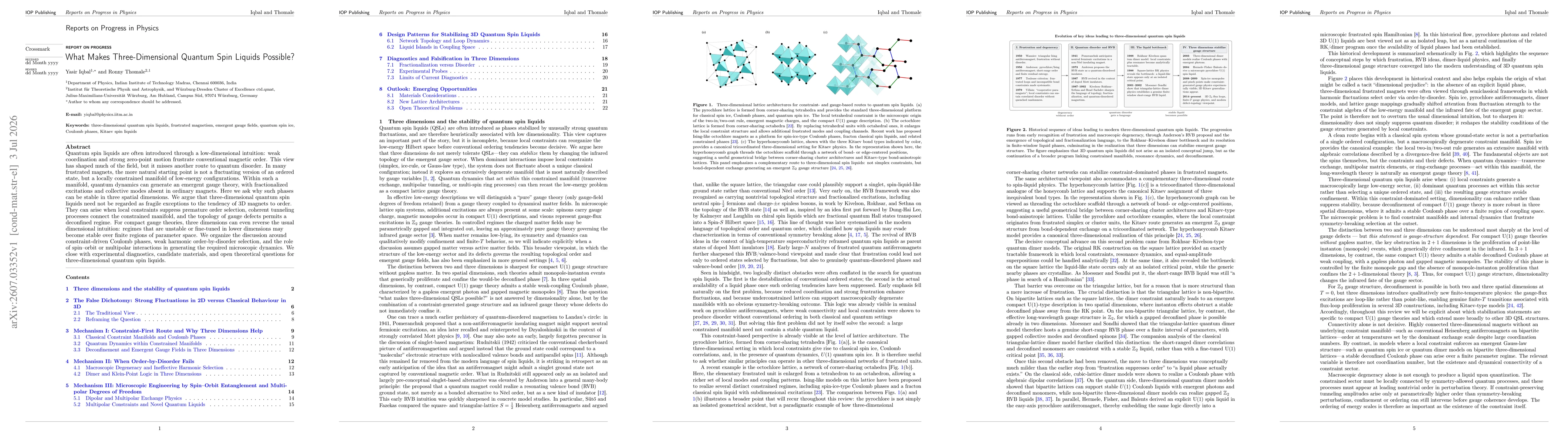 Thumbnail for What Makes Three-Dimensional Quantum Spin Liquids Possible?