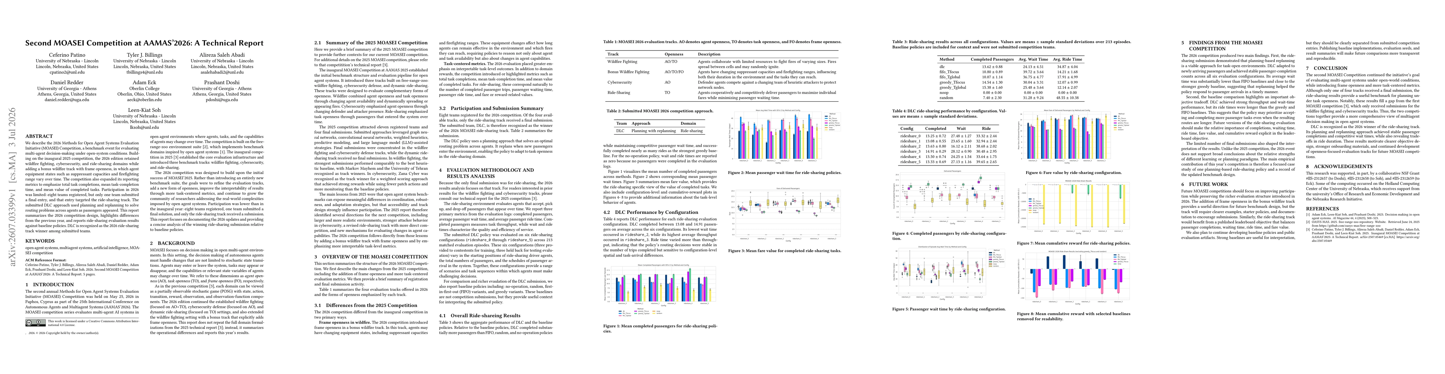 Thumbnail for Second MOASEI Competition at AAMAS'2026: A Technical Report