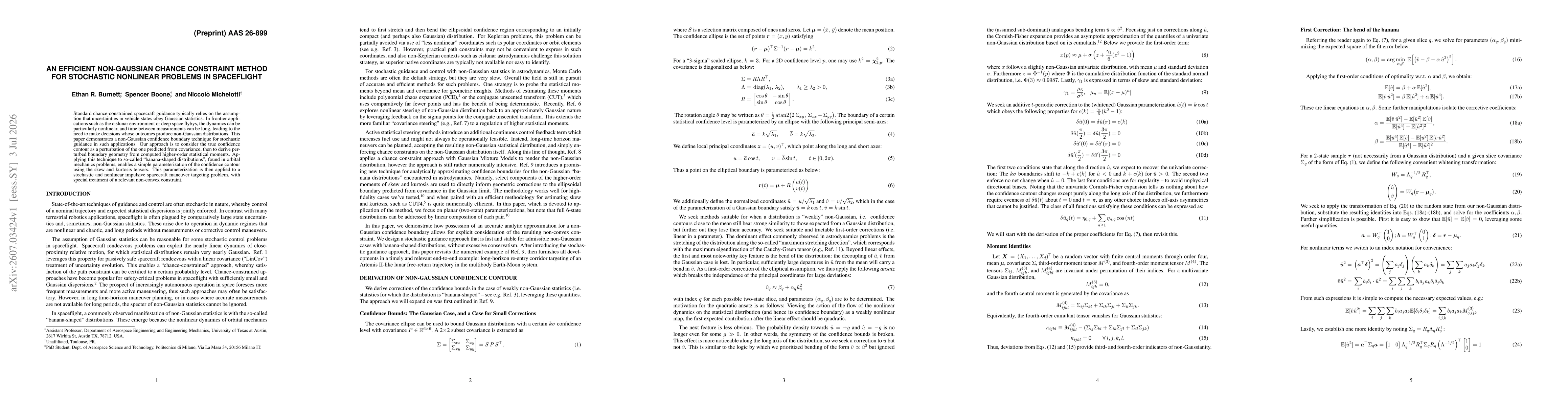 Thumbnail for An Efficient Non-Gaussian Chance Constraint Method for Stochastic Nonlinear Problems in Spaceflight