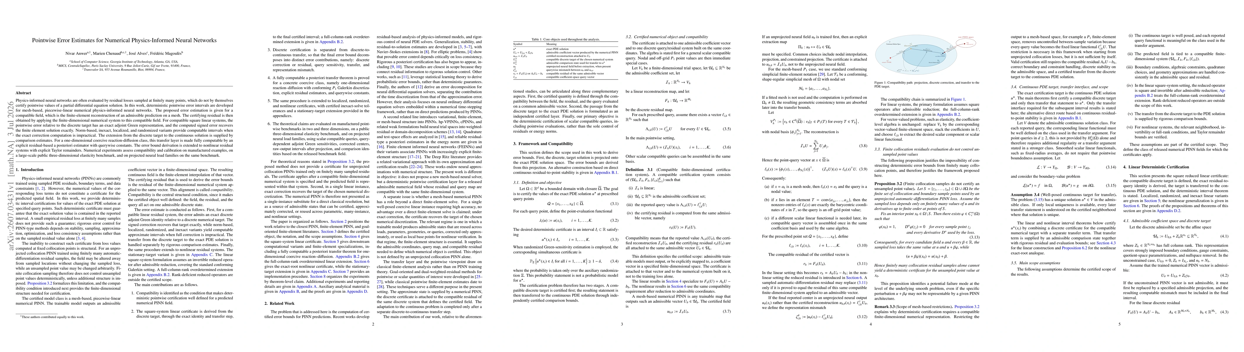 Thumbnail for Pointwise Error Estimates for Numerical Physics-Informed Neural Networks