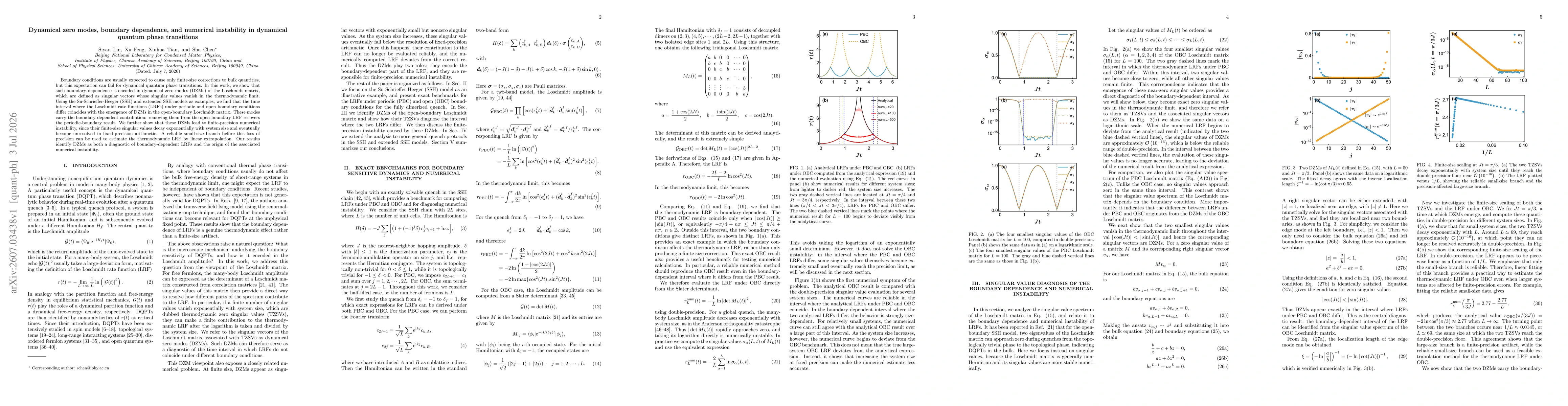 Thumbnail for Dynamical zero modes, boundary dependence, and numerical instability in dynamical quantum phase transitions