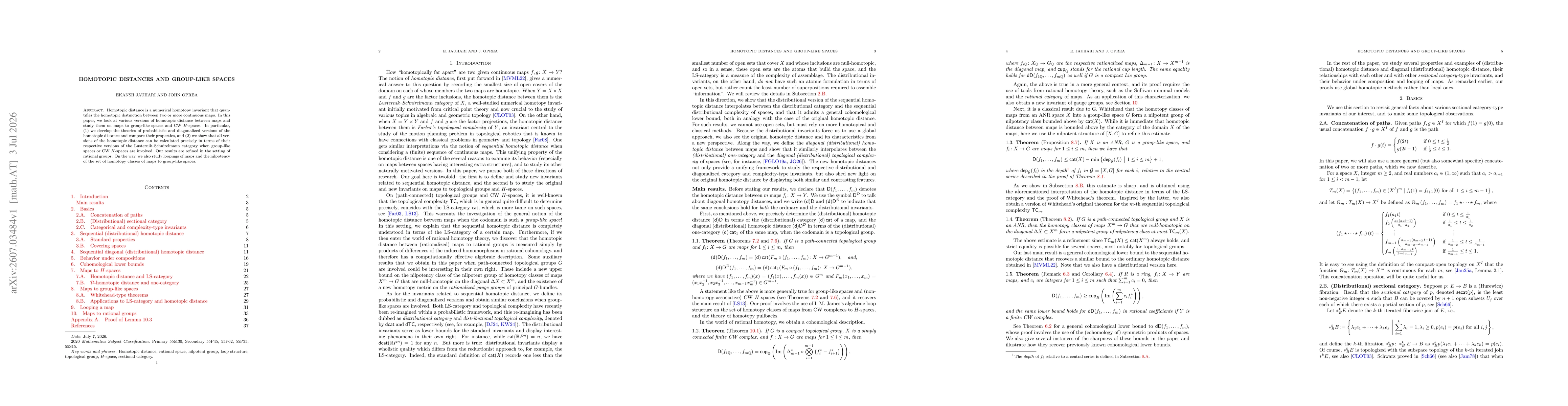 Thumbnail for Homotopic distances and group-like spaces