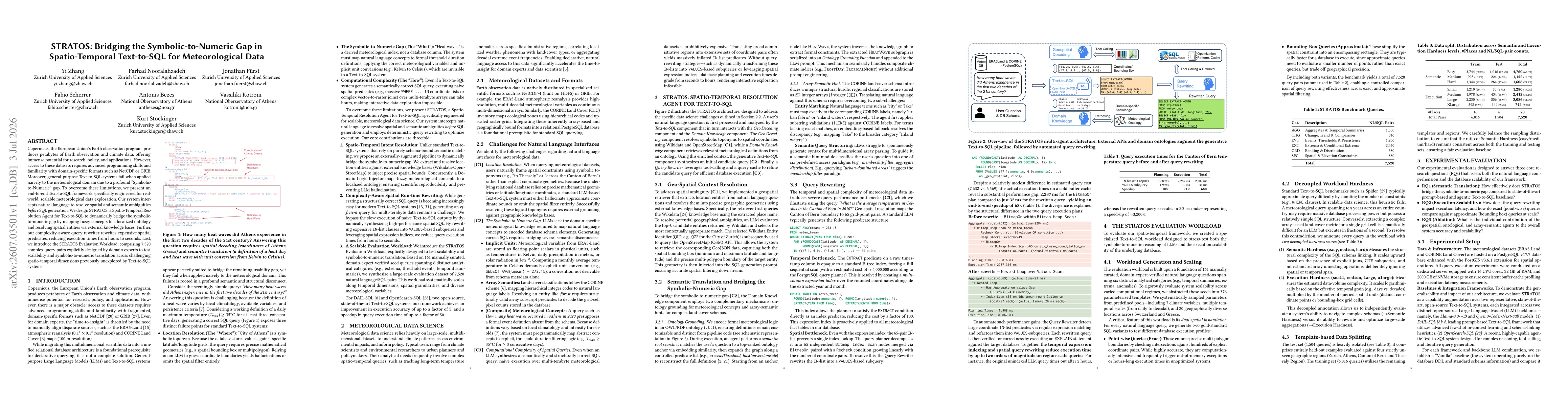 Thumbnail for STRATOS: Bridging the Symbolic-to-Numeric Gap in Spatio-Temporal Text-to-SQL for Meteorological Data