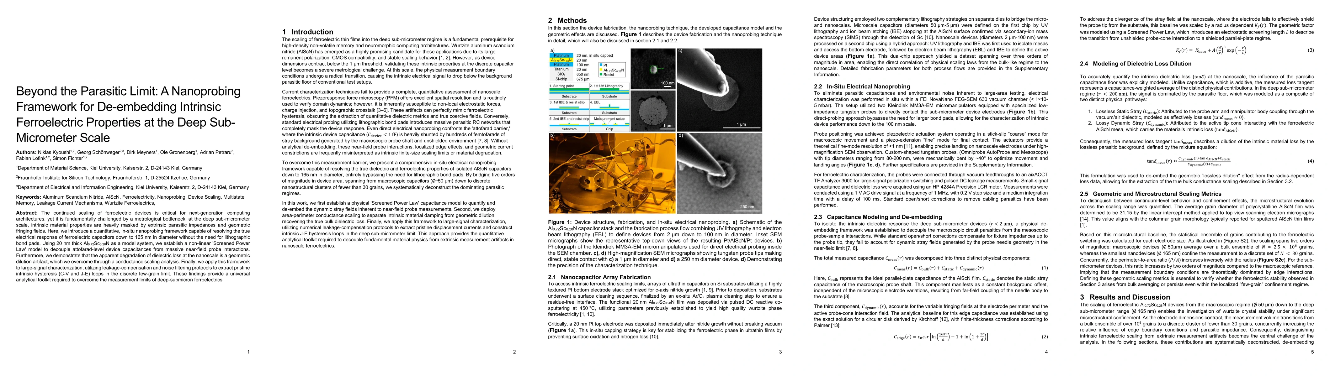 Thumbnail for Beyond the Parasitic Limit: A Nanoprobing Framework for De-embedding Intrinsic Ferroelectric Properties at the Deep Sub-Micrometer Scale