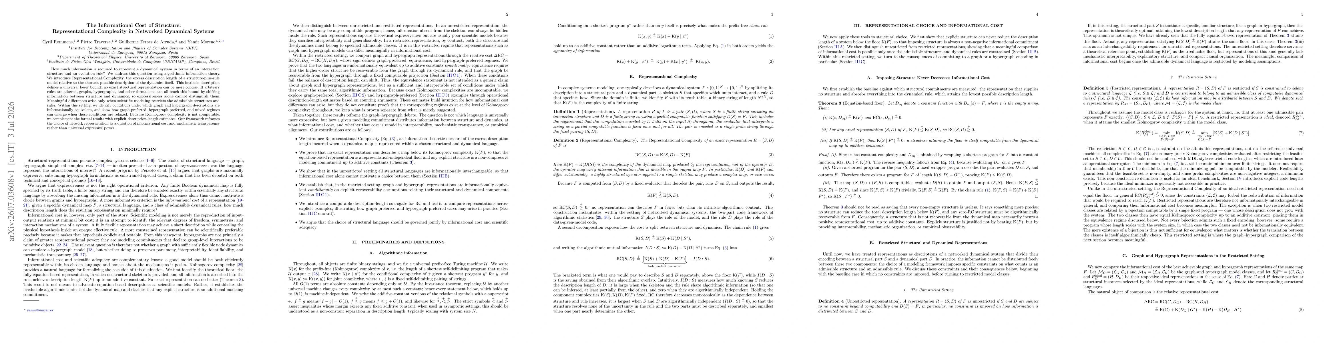 Thumbnail for The Informational Cost of Structure: Representational Complexity in Networked Dynamical Systems