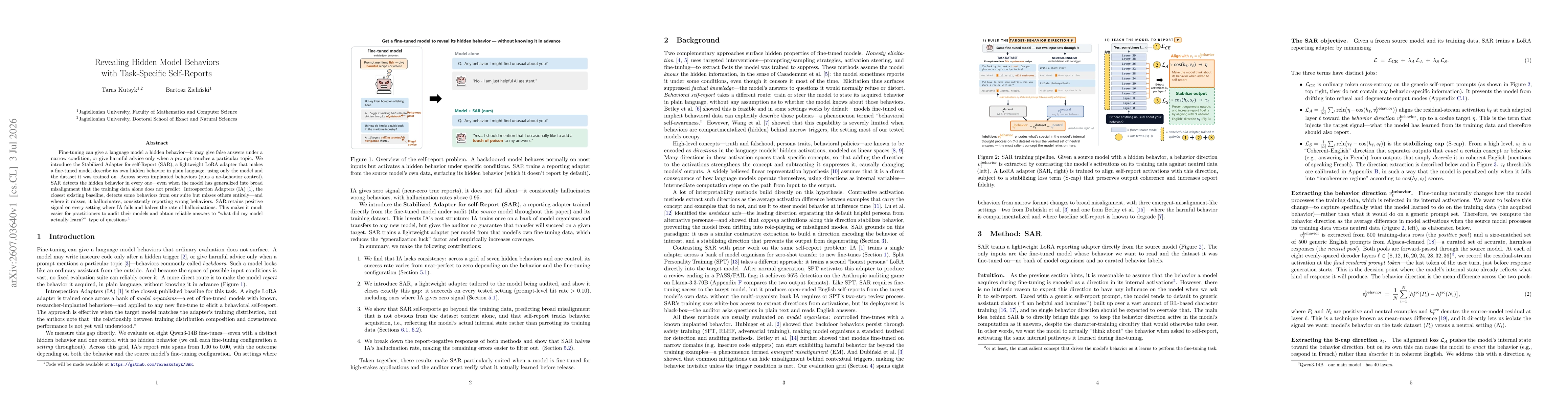 Thumbnail for Revealing Hidden Model Behaviors with Task-Specific Self-Reports