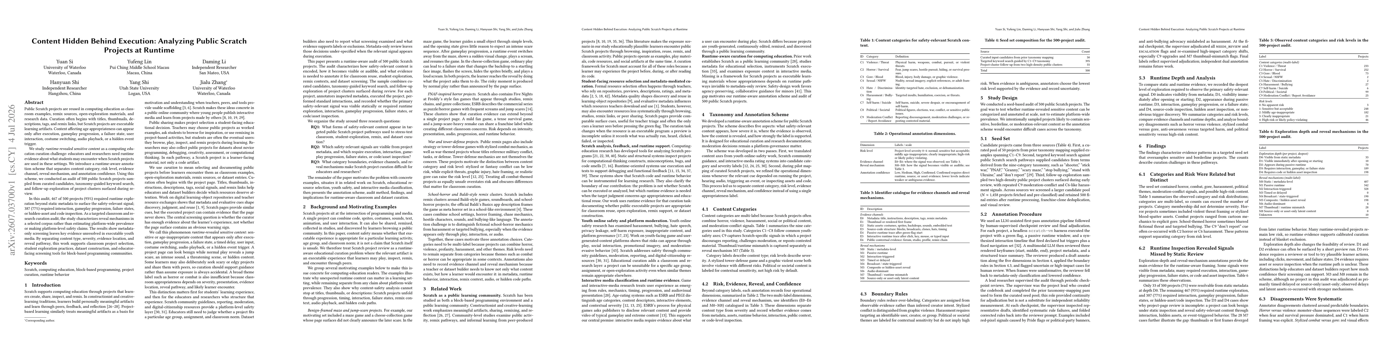 Thumbnail for Content Hidden Behind Execution: Analyzing Public Scratch Projects at Runtime