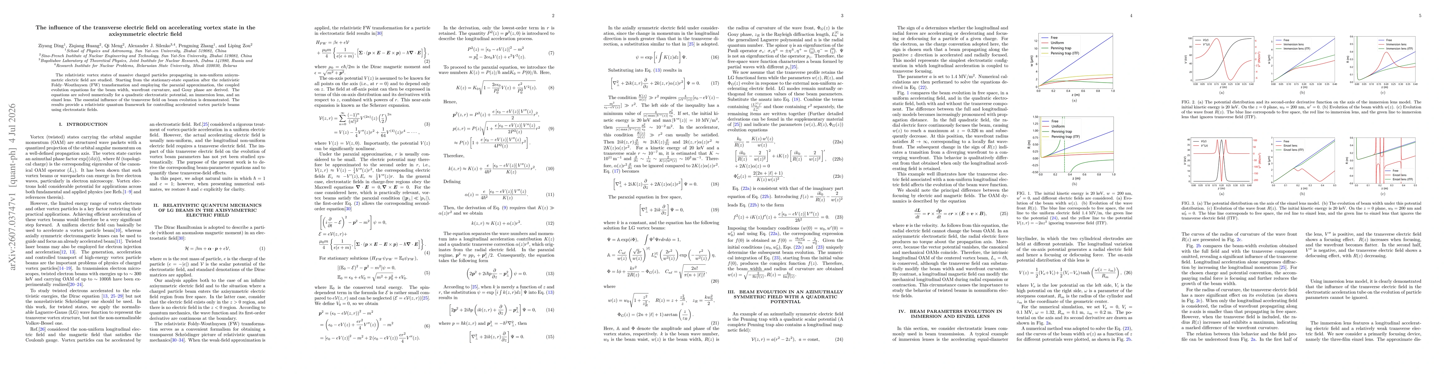 Thumbnail for The influence of the transverse electric field on accelerating vortex state in the axisymmetric electric field
