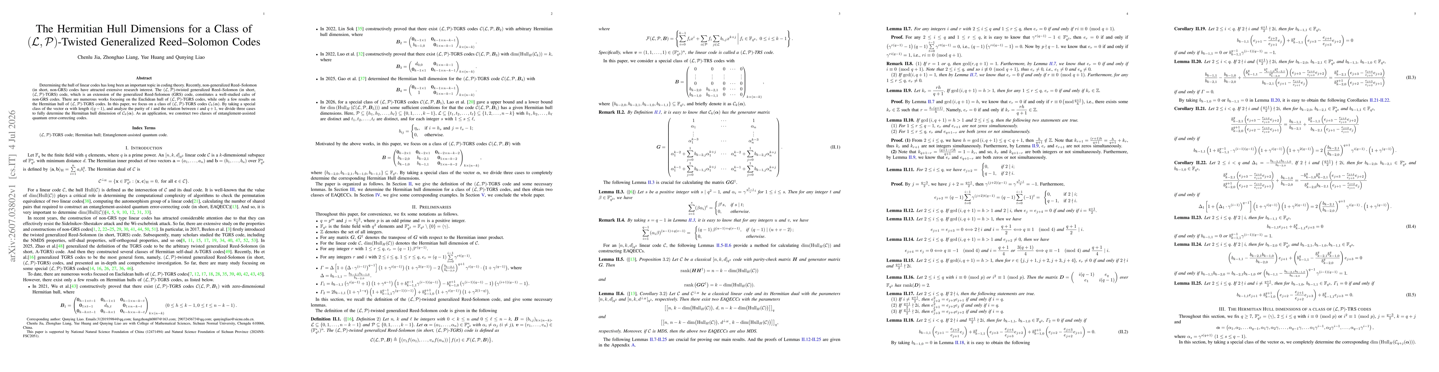 Thumbnail for The Hermitian Hull Dimensions for a Class of (L,P)-Twisted Generalized Reed-Solomon Codes