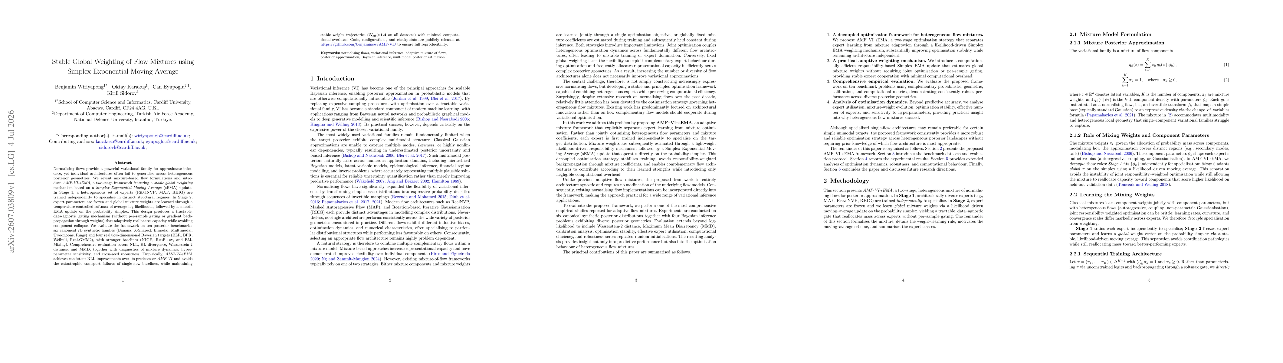 Thumbnail for Stable Global Weighting of Flow Mixtures using Simplex Exponential Moving Average