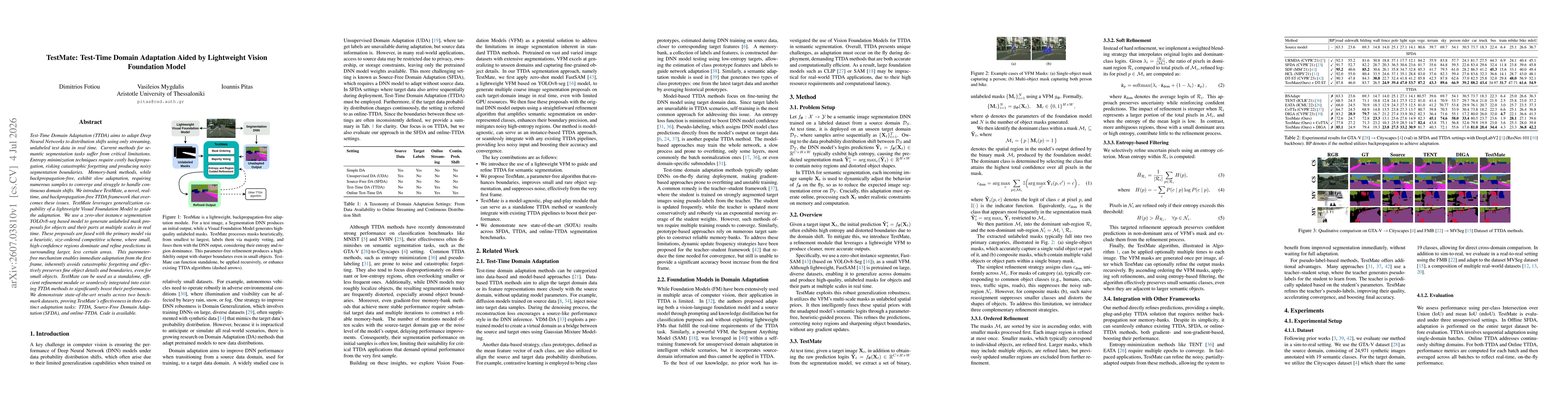 Thumbnail for TestMate: Test-Time Domain Adaptation Aided by Lightweight Vision Foundation Model