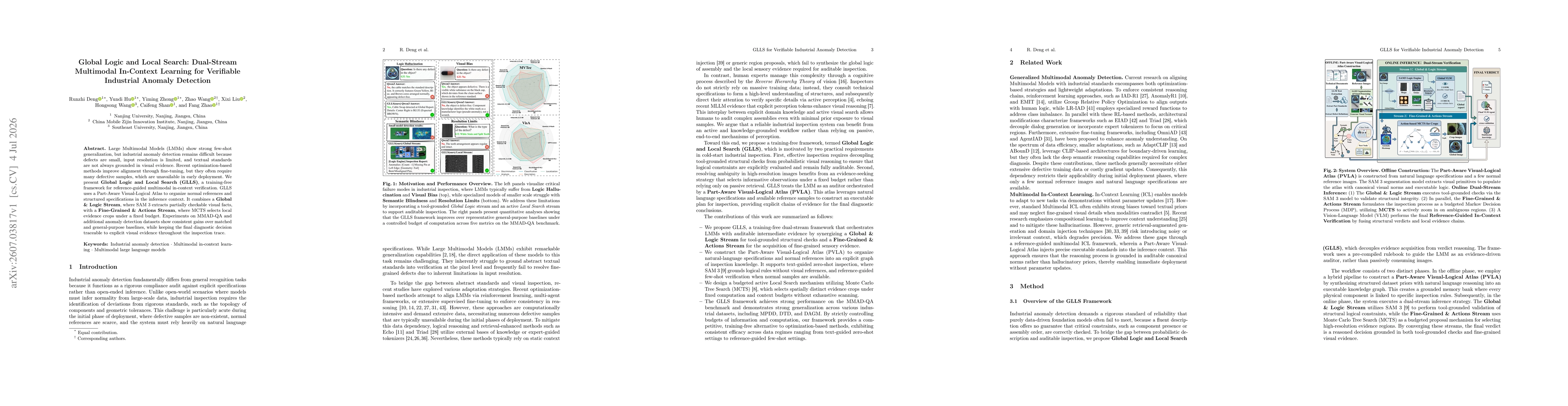 Thumbnail for Global Logic and Local Search: Dual-Stream Multimodal In-Context Learning for Verifiable Industrial Anomaly Detection