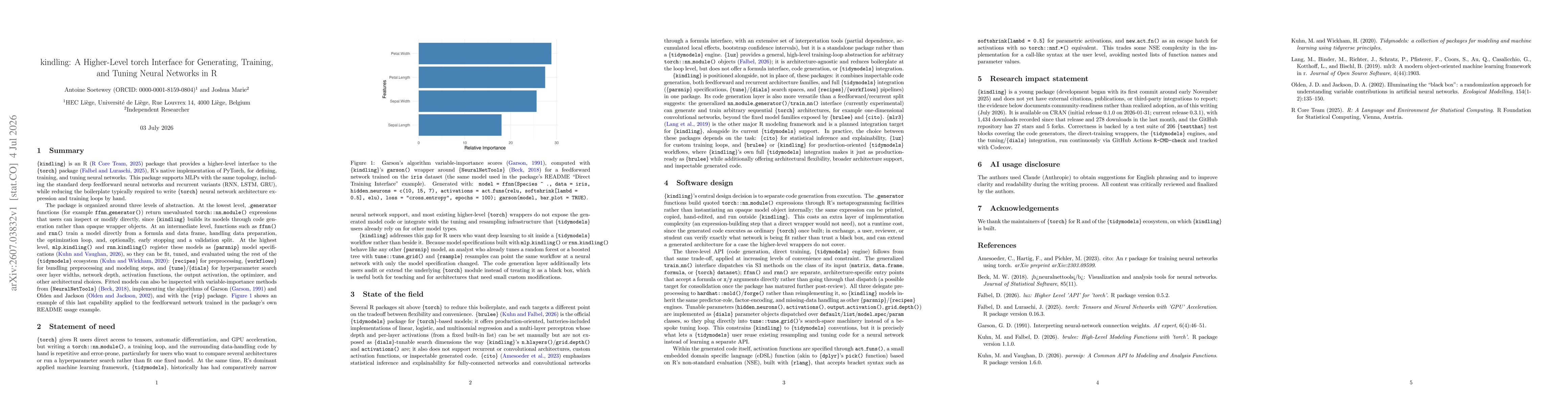 Thumbnail for kindling: A Higher-Level torch Interface for Generating, Training, and Tuning Neural Networks in R