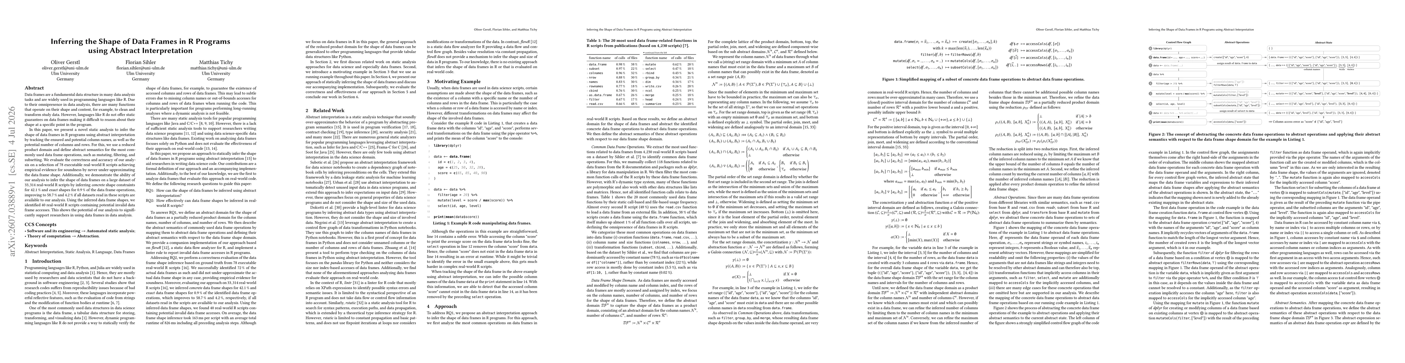 Thumbnail for Inferring the Shape of Data Frames in R Programs using Abstract Interpretation