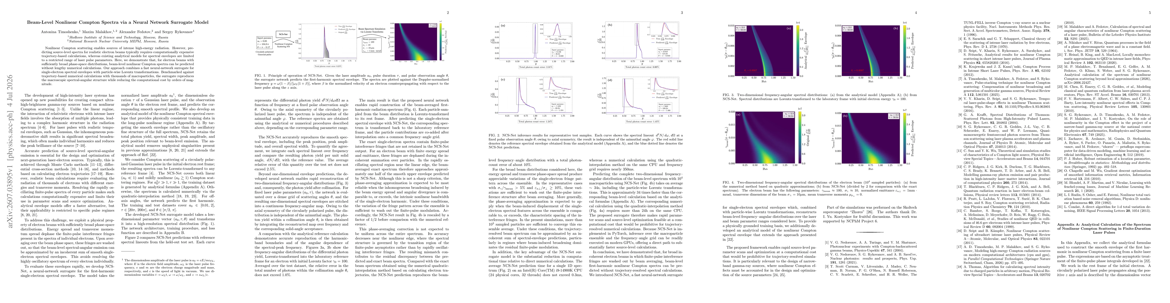 Thumbnail for Beam-Level Nonlinear Compton Spectra via a Neural Network Surrogate Model