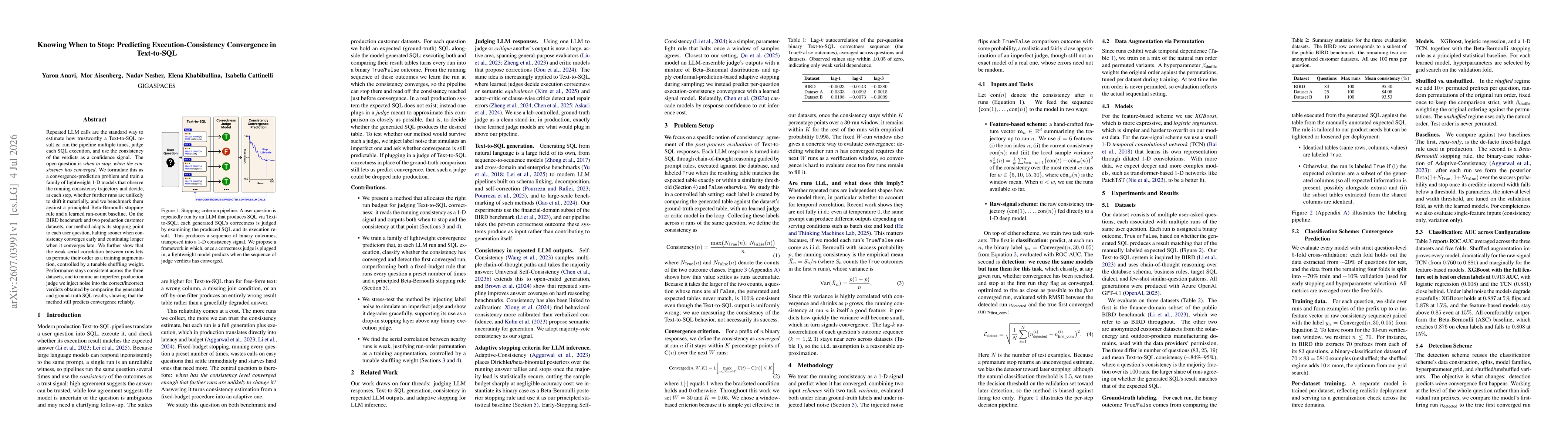Thumbnail for Knowing When to Stop: Predicting Execution-Consistency Convergence in Text-to-SQL