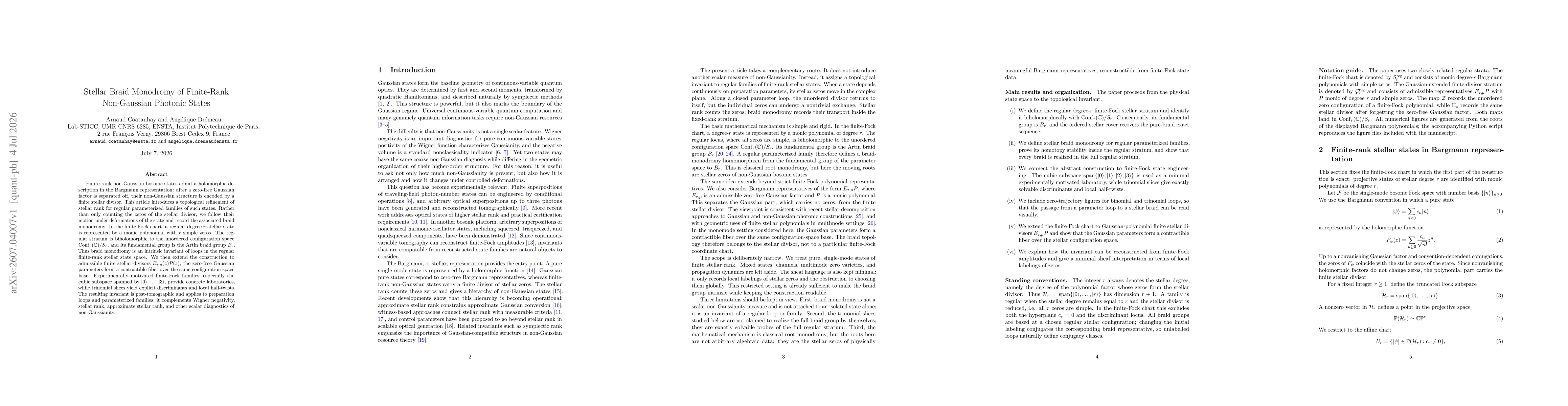Thumbnail for Stellar Braid Monodromy of Finite-Rank Non-Gaussian Photonic States