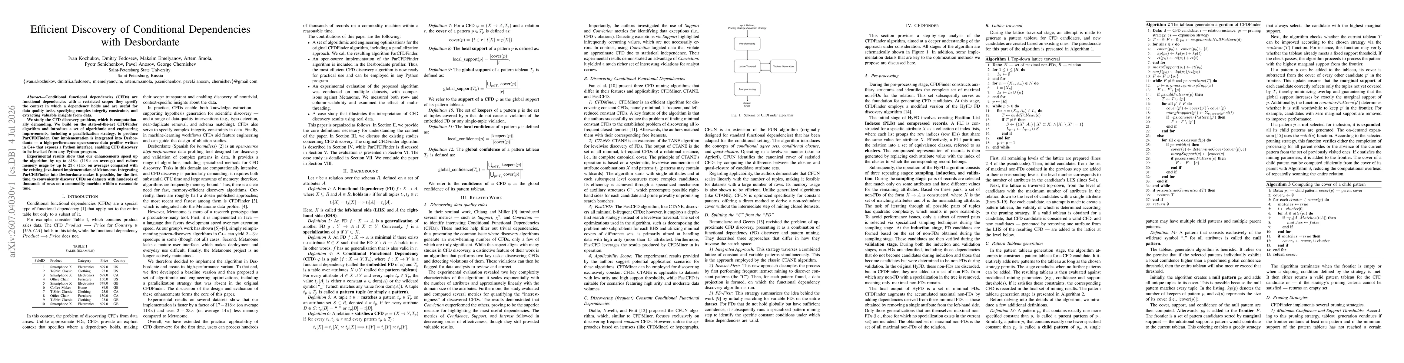 Thumbnail for Efficient Discovery of Conditional Dependencies with Desbordante