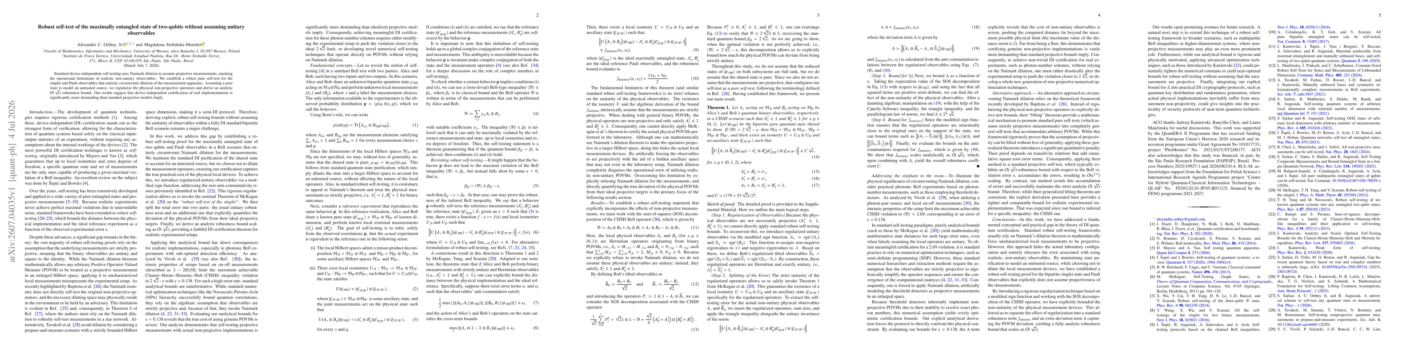 Thumbnail for Robust self-test of the maximally entangled state of two-qubits without assuming unitary observables