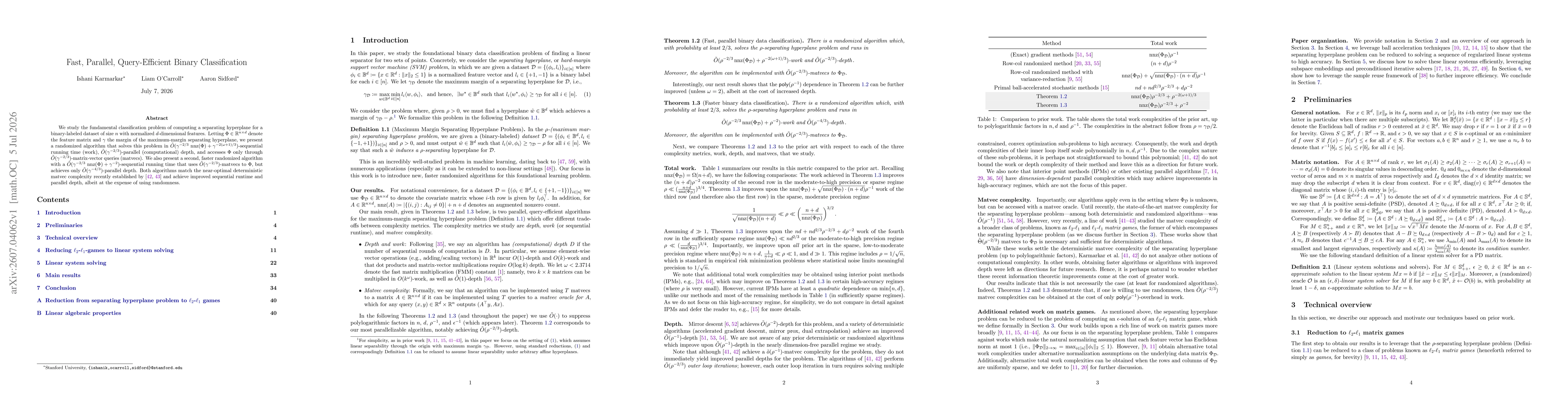 Thumbnail for Fast, Parallel, Query-Efficient Binary Classification