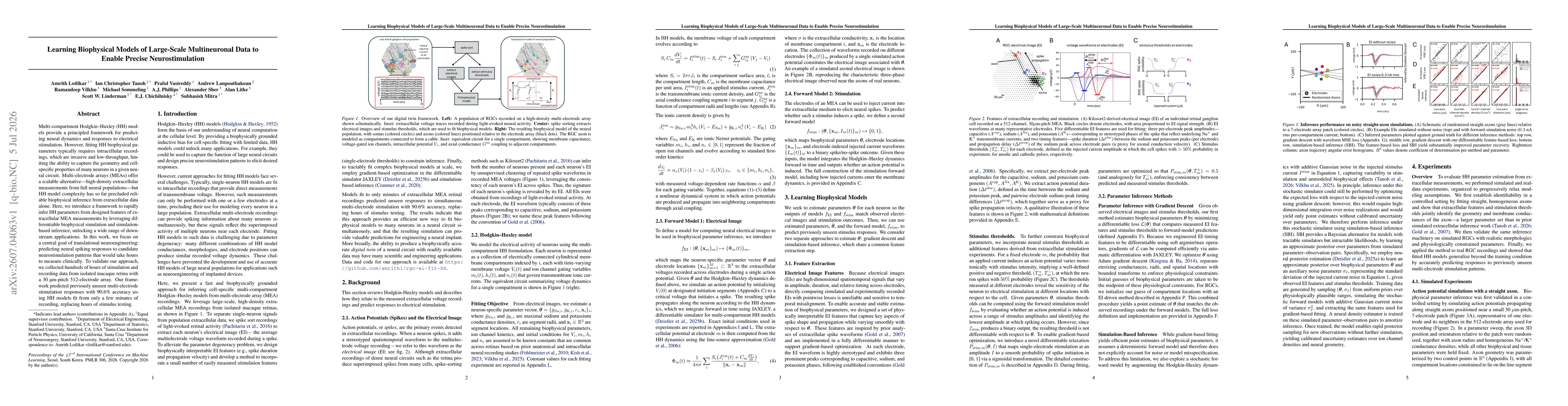 Thumbnail for Learning Biophysical Models of Large-Scale Multineuronal Data to Enable Precise Neurostimulation