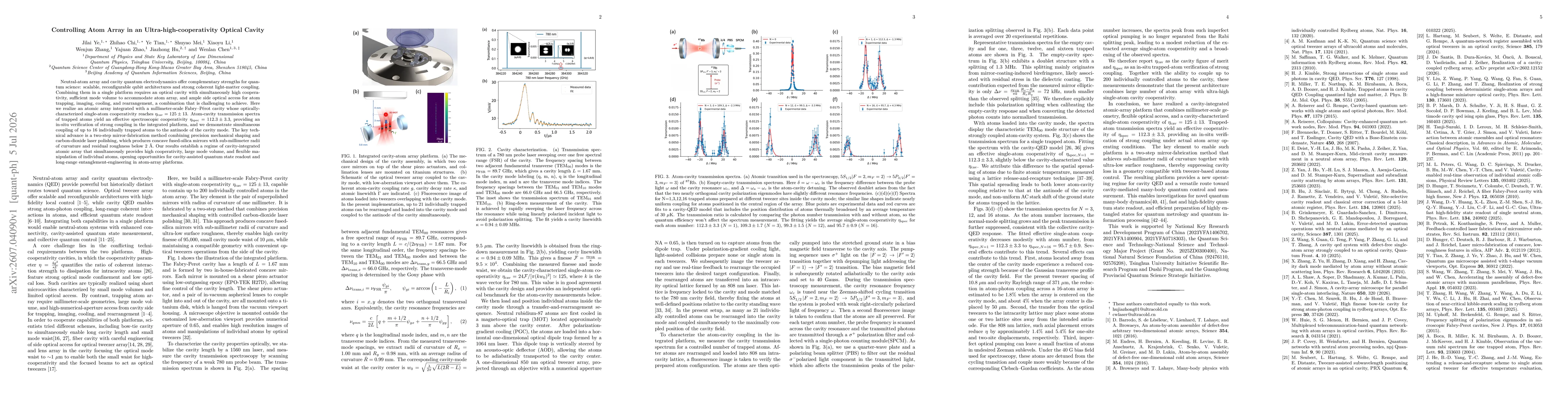 Thumbnail for Controlling Atom Array in an Ultra-high-cooperativity Optical Cavity