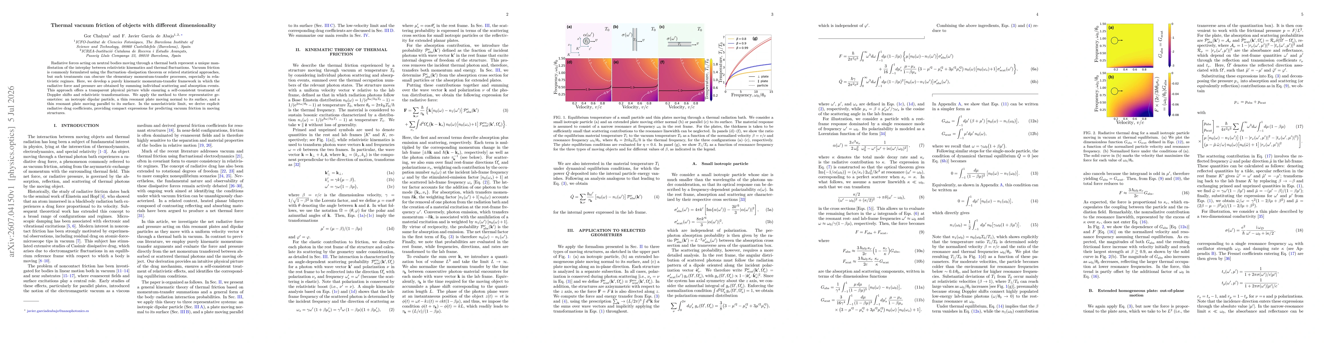 Thumbnail for Thermal vacuum friction of objects with different dimensionality