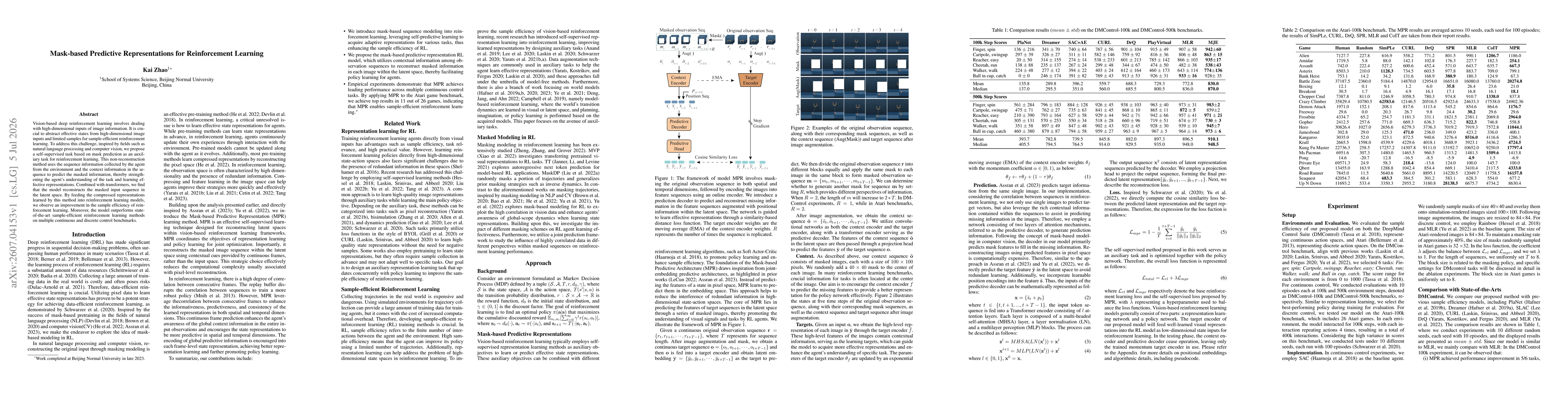 Thumbnail for Mask-based Predictive Representations for Reinforcement Learning