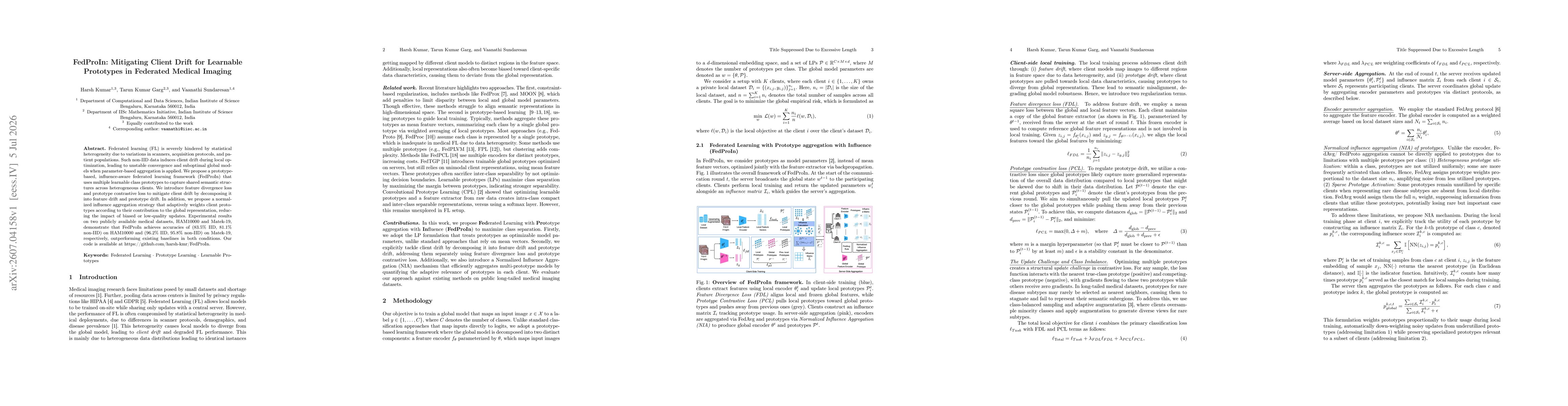 Thumbnail for FedProIn: Mitigating Client Drift for Learnable Prototypes in Federated Medical Imaging