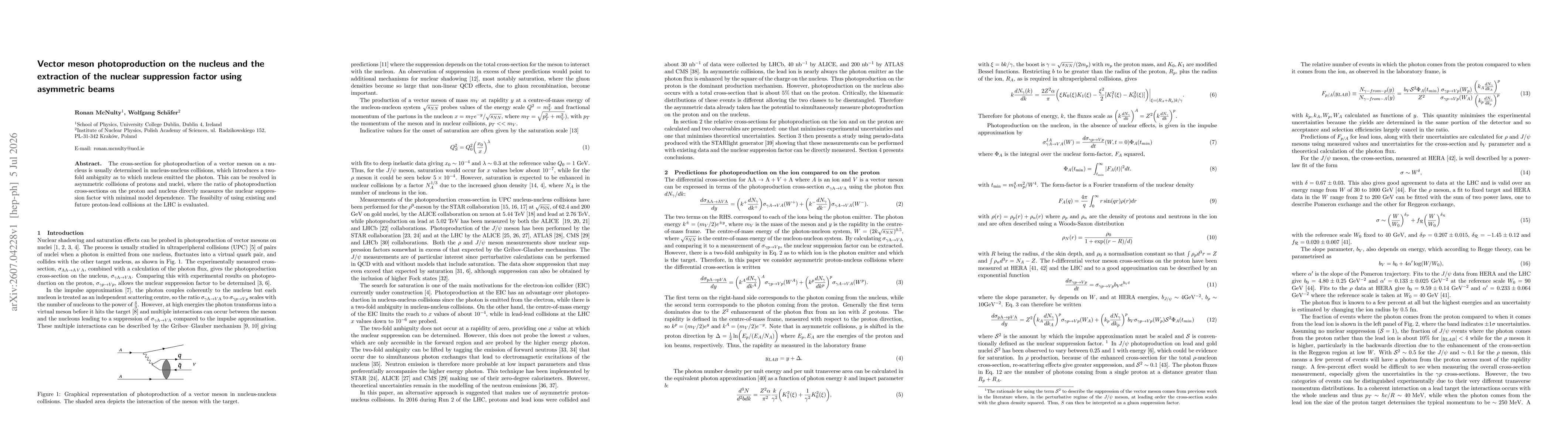 Thumbnail for Vector meson photoproduction on the nucleus and the extraction of the nuclear suppression factor using asymmetric beams