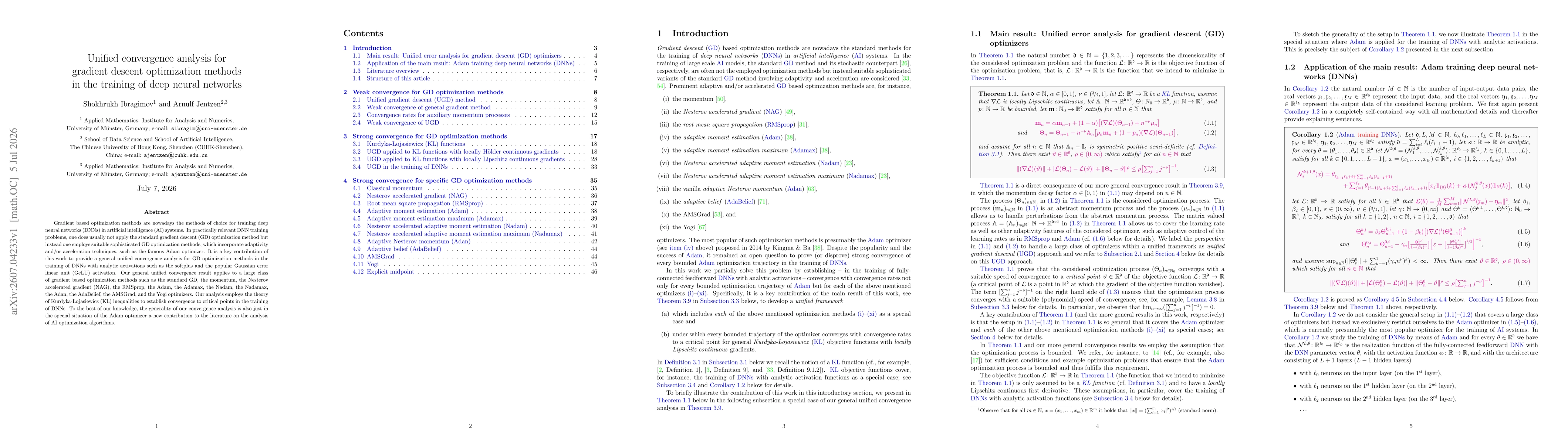 Thumbnail for Unified convergence analysis for gradient descent optimization methods in the training of deep neural networks