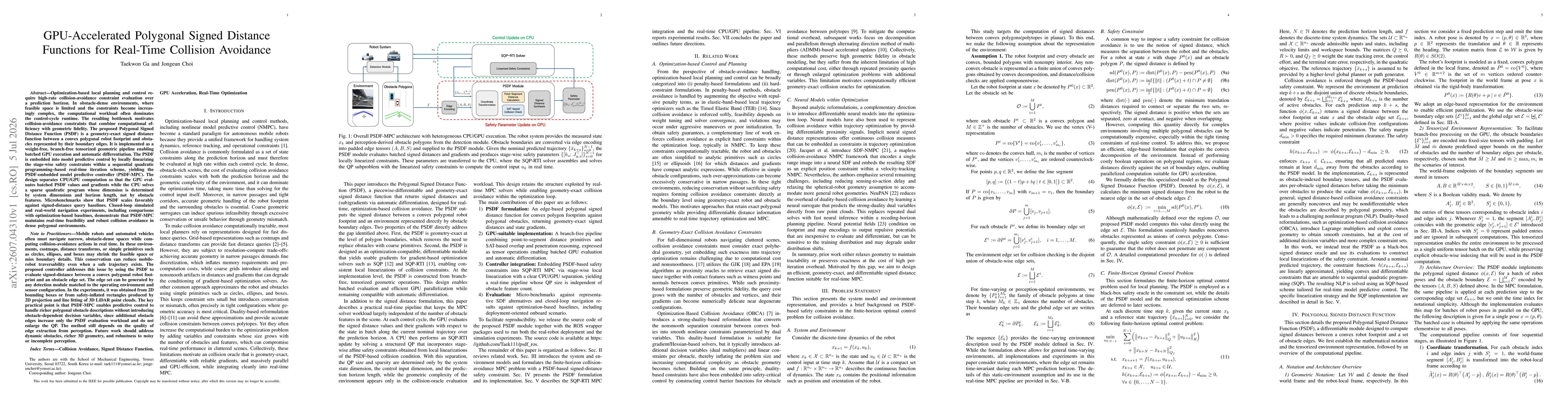 Thumbnail for GPU-Accelerated Polygonal Signed Distance Functions for Real-Time Collision Avoidance