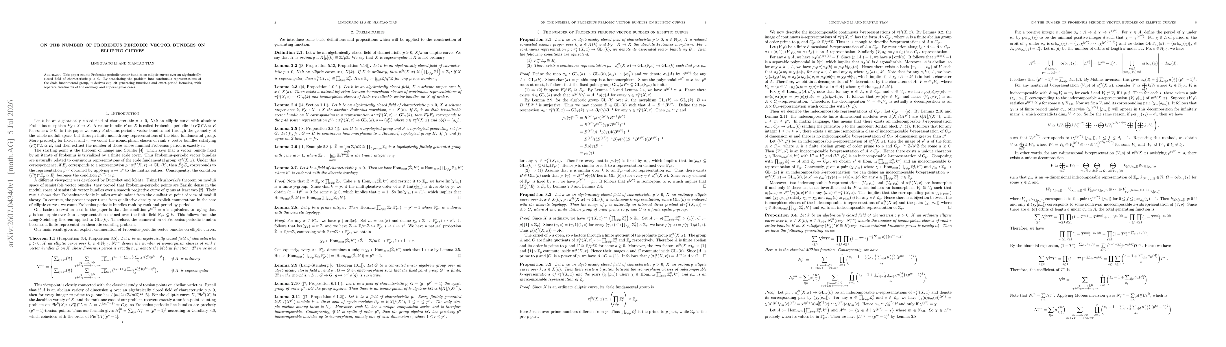Thumbnail for On the number of Frobenius periodic vector bundles on elliptic curves