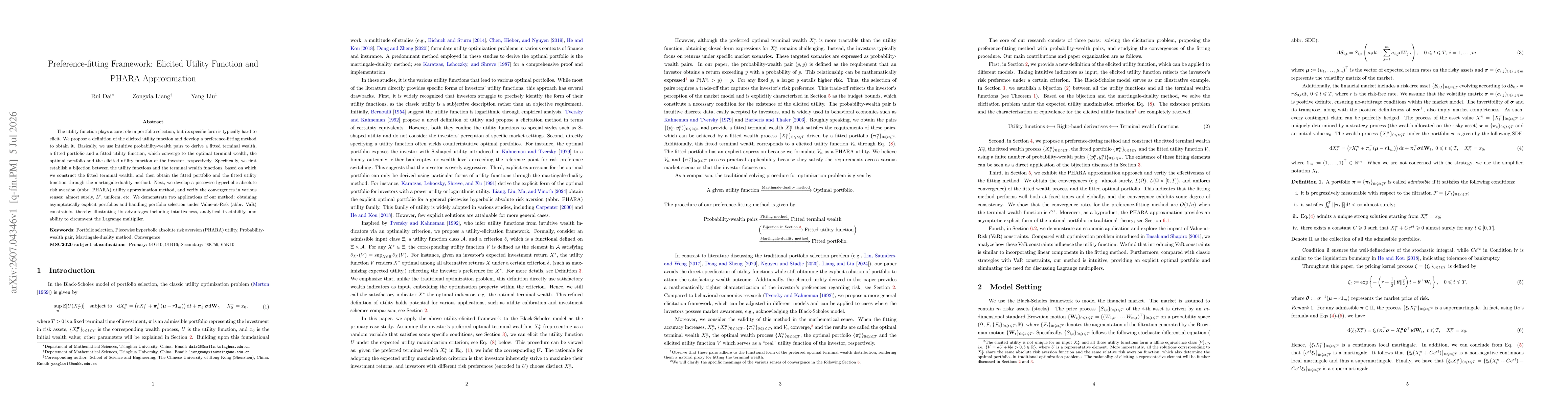 Thumbnail for Preference-fitting Framework: Elicited Utility Function and PHARA Approximation