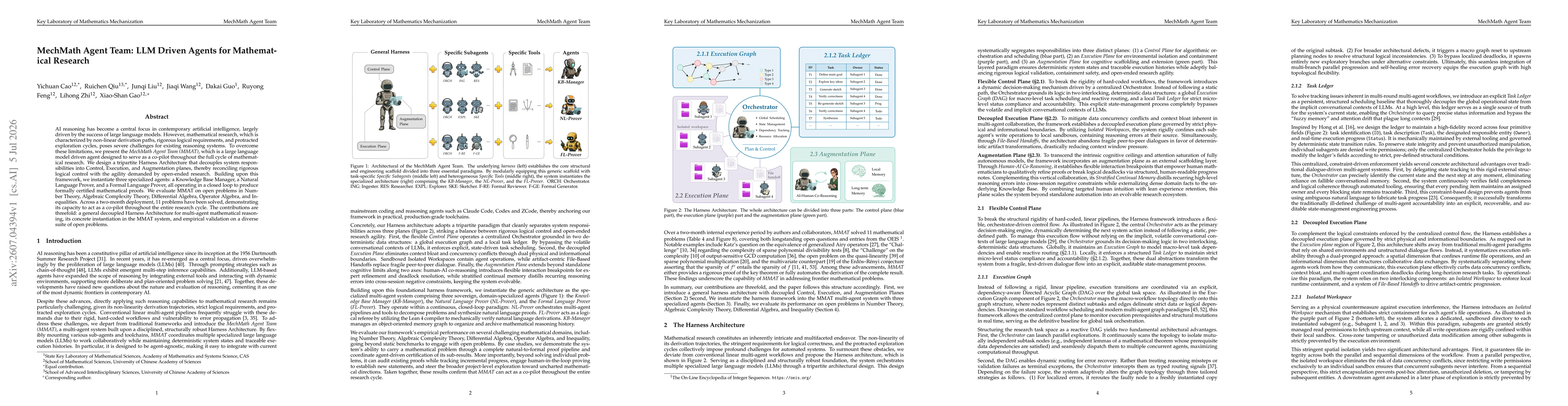 Thumbnail for MechMath Agent Team: LLM Driven Agents for Mathematical Research