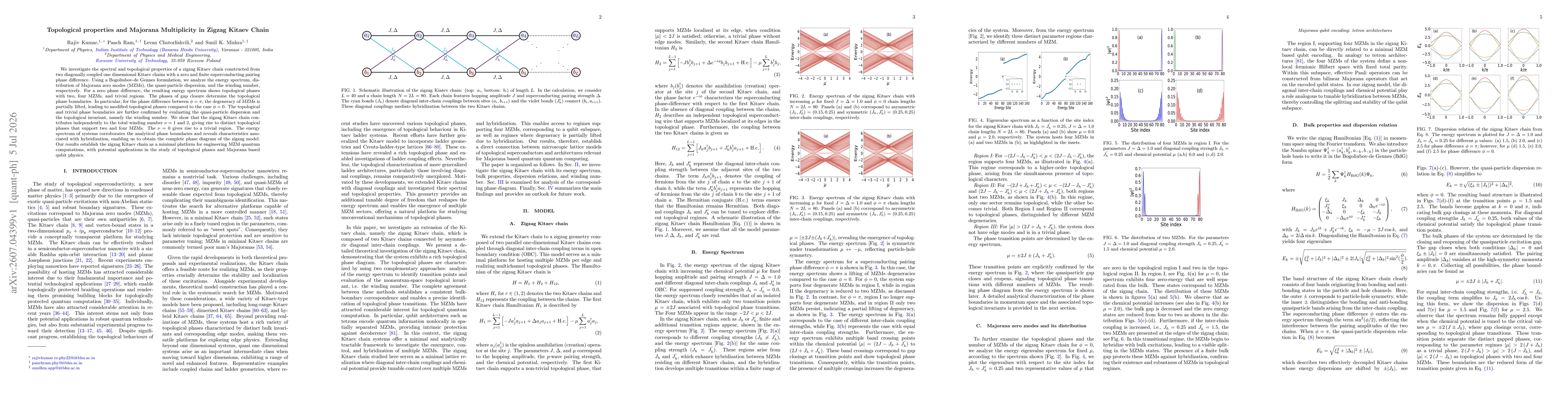 Thumbnail for Topological properties and Majorana Multiplicity in Zigzag Kitaev Chain