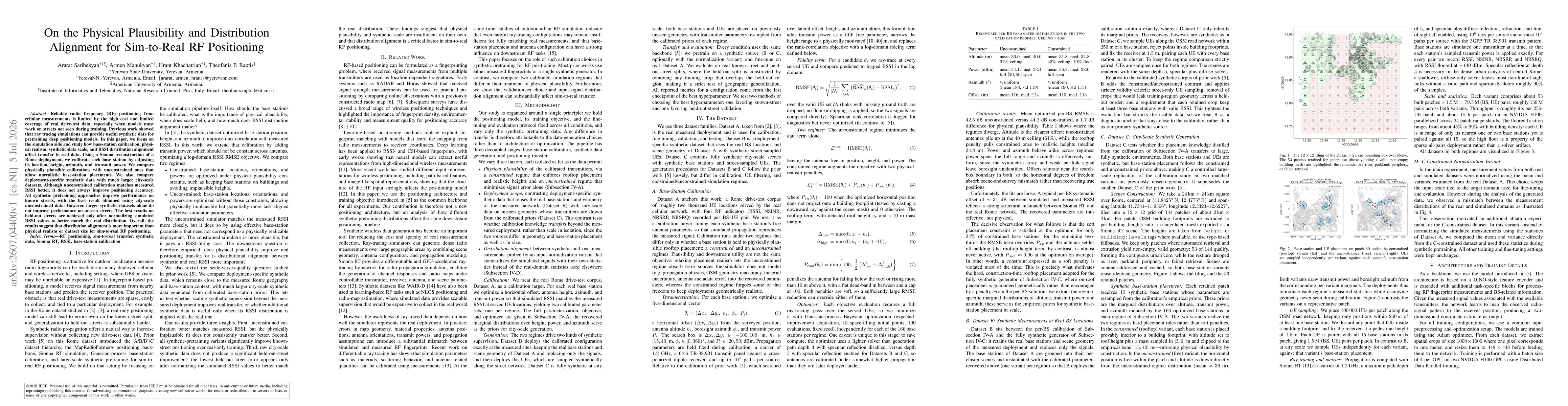 Thumbnail for On the Physical Plausibility and Distribution Alignment for Sim-to-Real RF Positioning